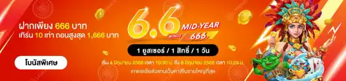 6.6 โบนัสกลางปี มอบให้ 666 บาท!